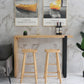 Modern Wood Bar Table with Rectangle Table Top Double Pedestal Table - 15.8'' Square Clearhalo 'Bar Furniture' 'Bar Tables' 'bar_tables' 'furn' 'furn_bar_tables' 'Furniture' 'furniture_bar_tables' 'Kitchen & Dining Furniture' 1200x1200_e3cc5219-e24d-4acb-861e-9fbb7e412bb3