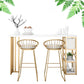 Glam Round Bar Stools Gold Metal Dining Stools with Footrest Clearhalo 'Bar Furniture' 'Bar Stools' 'bar_stools' 'furn' 'furn_bar_stools' 'Furniture' 'Kitchen & Dining Furniture' 1200x1200_e3ce6af4-c409-4a47-b324-b64dc5b6fdda