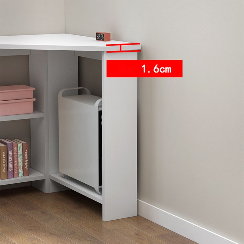 Modern Computer Desk Manufactured Wood Corner Writing Desk , 28.86 Inch H