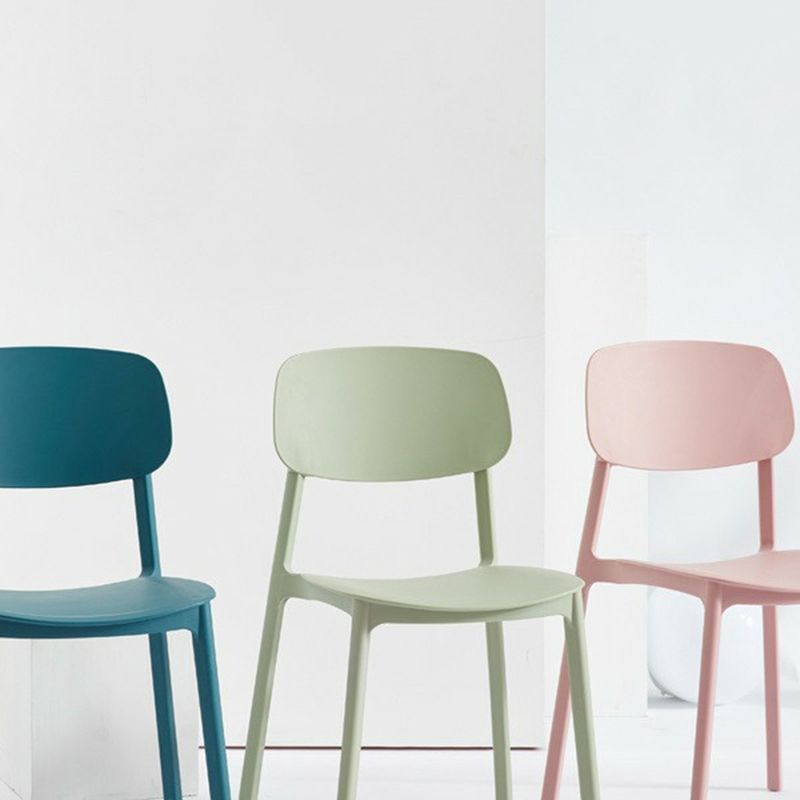 Scandinavian Conference Room Stacking Side Chair Matte Finish Plastic Dining Chair Clearhalo 'Dining Chairs' 'Dining Tables & Seating' 'dining_chair' 'furn' 'furn_dining_chair' 'Furniture' 'Kitchen & Dining Furniture' 1200x1200_e3d04689-a54e-4372-8547-92e287c9d26e