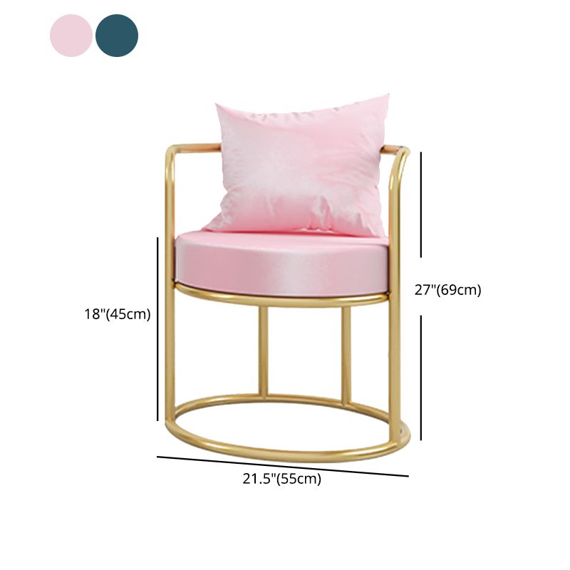 Sedie da pranzo a braccio di velluto glam sedia da pranzo in metallo per uso domestico