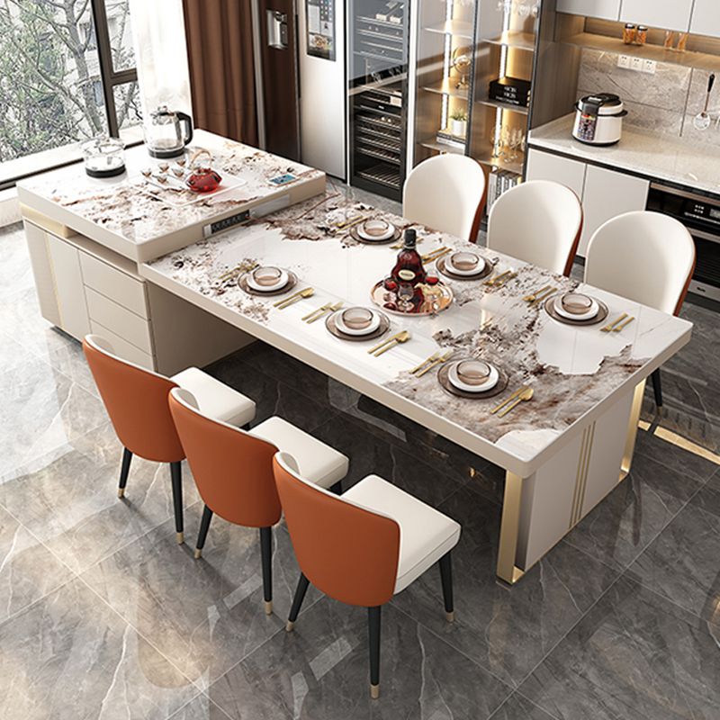 Industrial Style Armless Chair Faux Leather Parsons Chairs for Bedroom