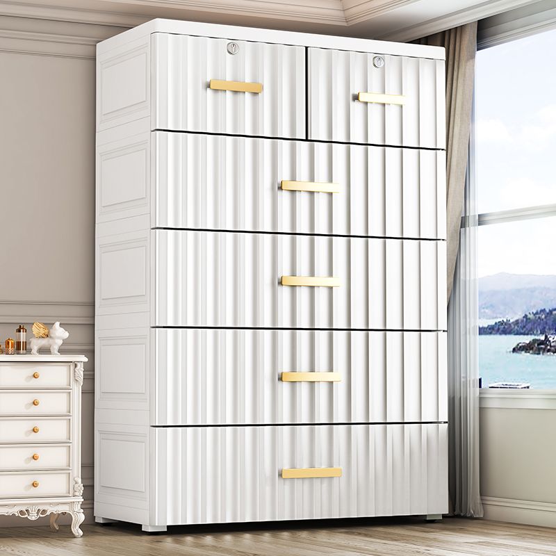 Armoire de rangement en plastique de chambre à coucher armoire finale mate contemporaine