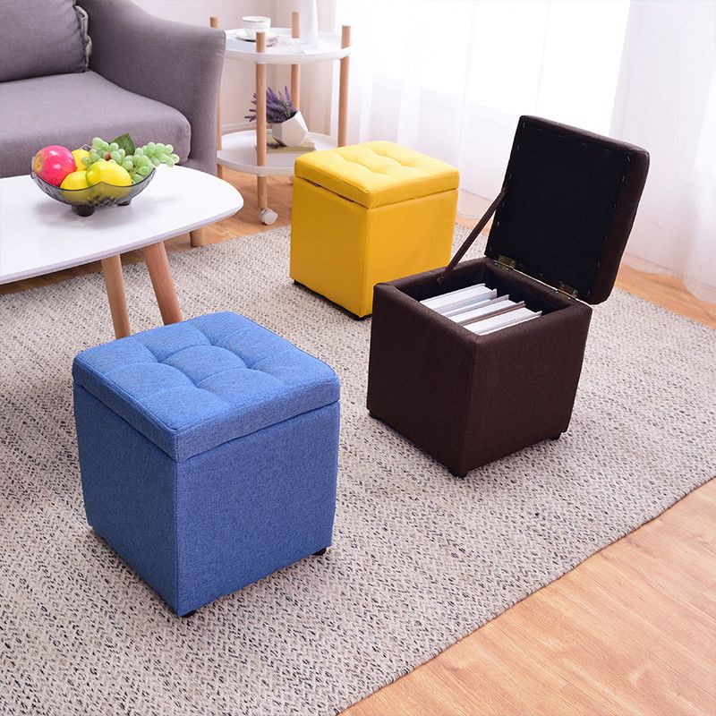 Modern Style Ottoman Cotton Square Indoor Ottoman with Storage Clearhalo 'furn' 'furn_ottomans_poufs' 'Furniture' 'Living Room Furniture' 'Ottomans & Poufs' 'ottomans_poufs' 1200x1200_e3d27ed1-5b0a-413f-beee-0cb1eeac7070