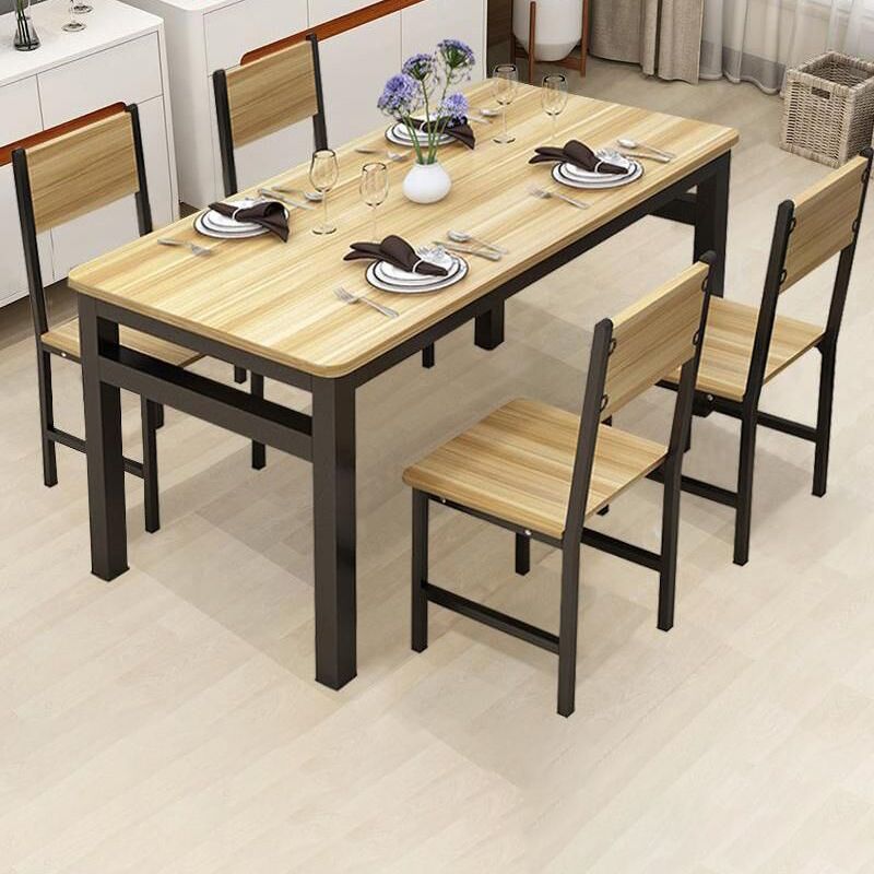 Modern Style Table with Rectangle Shape Standard Height Table and 4 Legs Base Clearhalo 'Dining Room Sets' 'Dining Tables & Seating' 'dining_room_set' 'Furniture' 'furniture_dining_room_set' 'Kitchen & Dining Furniture' 'kitchen&dining_furn' 'kitchen' 1200x1200_e3d314b5-81c9-4f35-8c4b-0499ad3a3b99