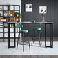 Contemporary Rectangle Bar Dining Table Indoor Bar Table with Black Metal Base Clearhalo 'Bar Furniture' 'Bar Tables' 'bar_tables' 'furn' 'furn_bar_tables' 'Furniture' 'furniture_bar_tables' 'Kitchen & Dining Furniture' 'kitchen&dining_furn' 'kitchen' 1200x1200_e3d321e2-2937-4cb5-9395-d4723a5edae6