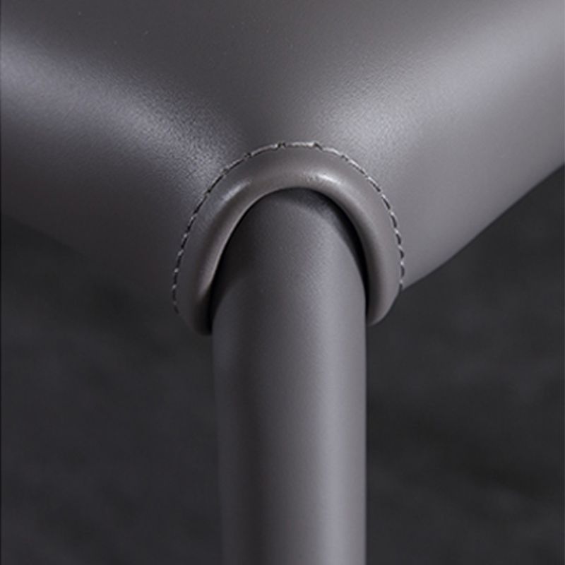 Industriële wingback zijstoel gestoffeerde armloze eetkamerstoelen