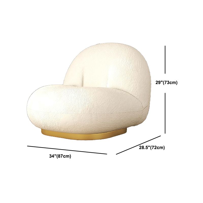 Contemporary Curved Sofa with Tight Back Standard Armless Sofa for Living Room