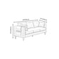 Contemporary Velvet Square Arm Sofa with Storage for Three People