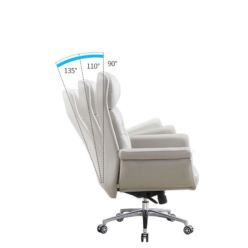 Sedia da ufficio imbottita in pelle sedia a braccio fisso con base metallica