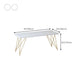 29.53" Tall Wooden Writing Desk Rectangular Office Desk with Hairpin Base