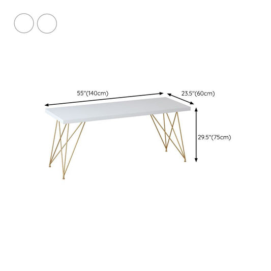29.53 "Lange houten schrijfbureau rechthoekige bureau met haarspeldbasis