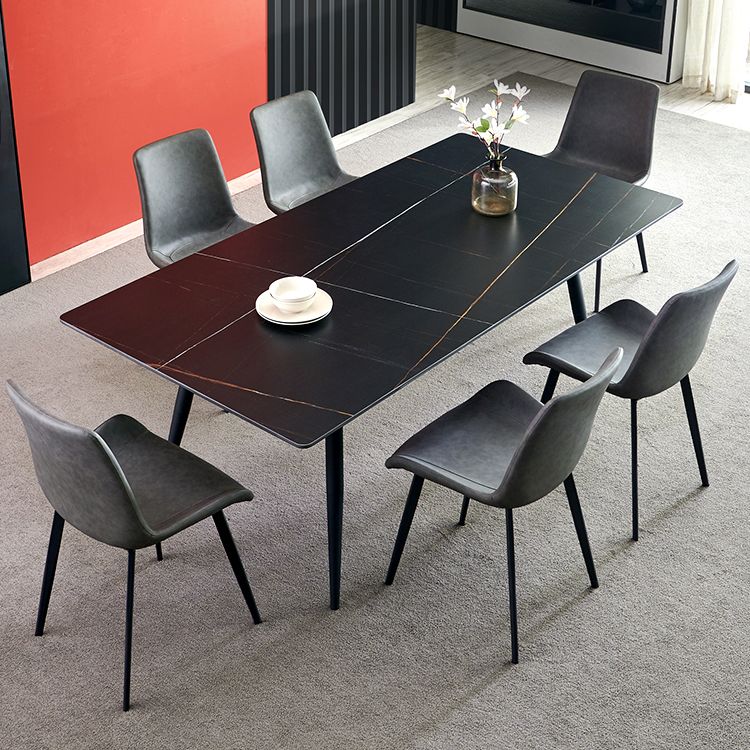 Metal Industrial Dining Room Chair Metallic Finish Solid Back Dining Chair Clearhalo ' kitchen&dining_furn' 'Dining Chairs' 'Dining Tables & Seating' 'dining_chair' 'furn' 'furn_dining_chair' 'Furniture' 'furniture_dining_chair' 'Kitchen & Dining Furniture' 'kitchen' 1200x1200_e3d86aff-a458-4ae4-928e-27ad6b6ef896