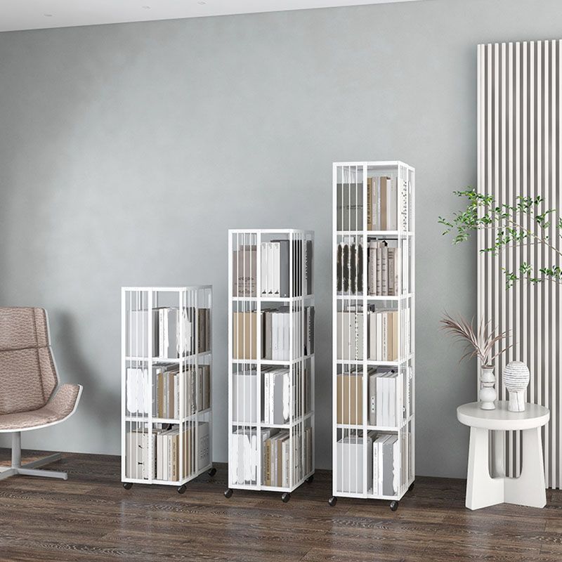 Modern Metal Bookshelf Standard Vertical Bookcase in Burnish Clearhalo 'Bookcases' 'furn' 'furn_bookcases' 'Furniture' 'Office Furniture' 1200x1200_e3d92a64-4cb5-4f68-b571-100a54263e4b