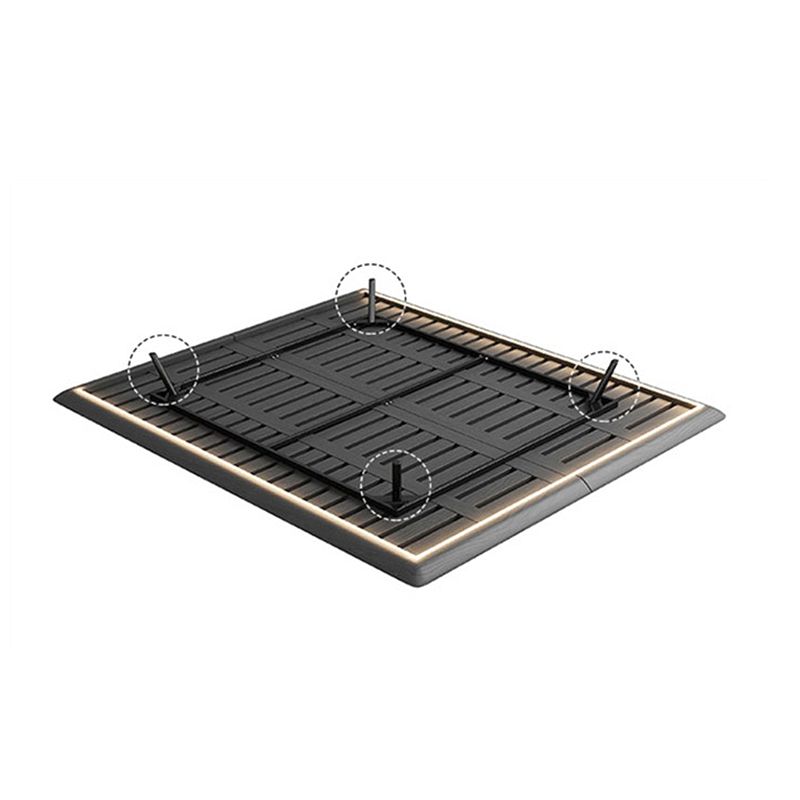 Modern Style Upholstered Headboard Free Leather White Suspension Bed