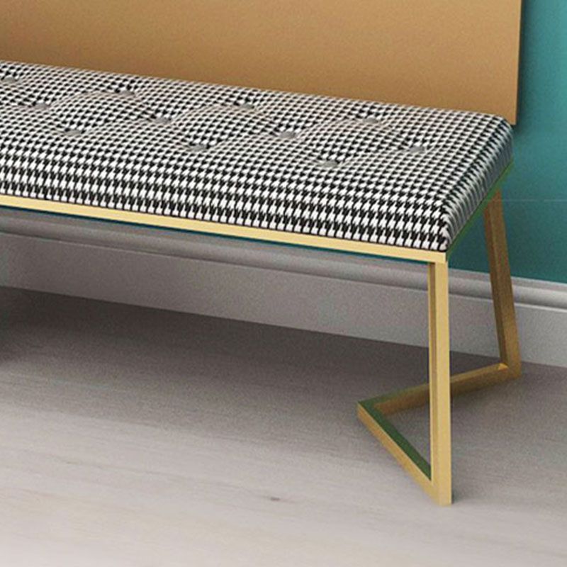 Mid-Century Modern Upholstered Bench Rectangle Bedroom Seating Bench with Legs Clearhalo 'Benches' 'Chairs & Seating' 'furn' 'furn_benches' 'Furniture' 'Living Room Furniture' 1200x1200_e3dcc713-0519-4297-97c2-b308950fec9b