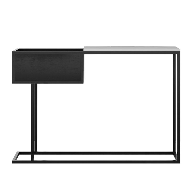 Glam Iron Console Accent Table Marble Console Sofa Table for Hall