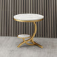 Modern Double Tier Minimalist End Table Abstract Round Corner Table Clearhalo 'Coffee & Accent Tables' 'End & Side Tables' 'end_side_tables' 'furn' 'furn_end_side_tables' 'Furniture' 'Living Room Furniture' 1200x1200_e3dd9e05-fa6e-4d8c-9735-5f1e2c6ef30e