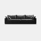 Black Contemporary Faux Leather Tuxedo Arm Sofa with Bolster Pillows for Living Room Clearhalo 'furn' 'furn_sofas' 'Furniture' 'furniture_sofas' 'kitchen' 'kitchen_sofas' 'Living Room Furniture' 'Sofa' 'sofas' 1200x1200_e3e0d6e9-887d-4bf5-8475-cf0d97bb5891
