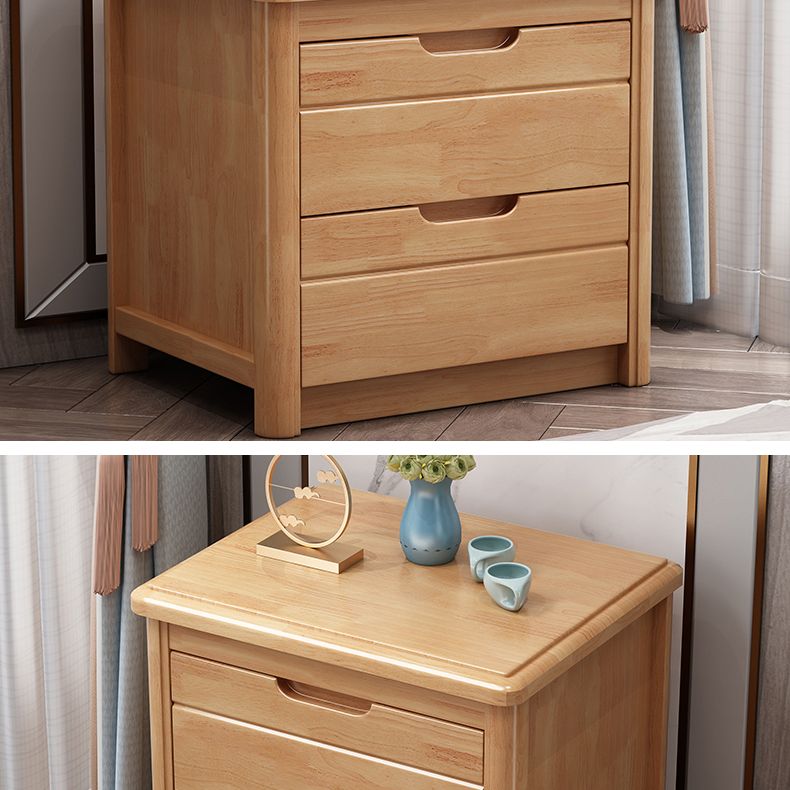 Mesa nocturna contemporánea de madera de madera sólida de espresso de 20 "