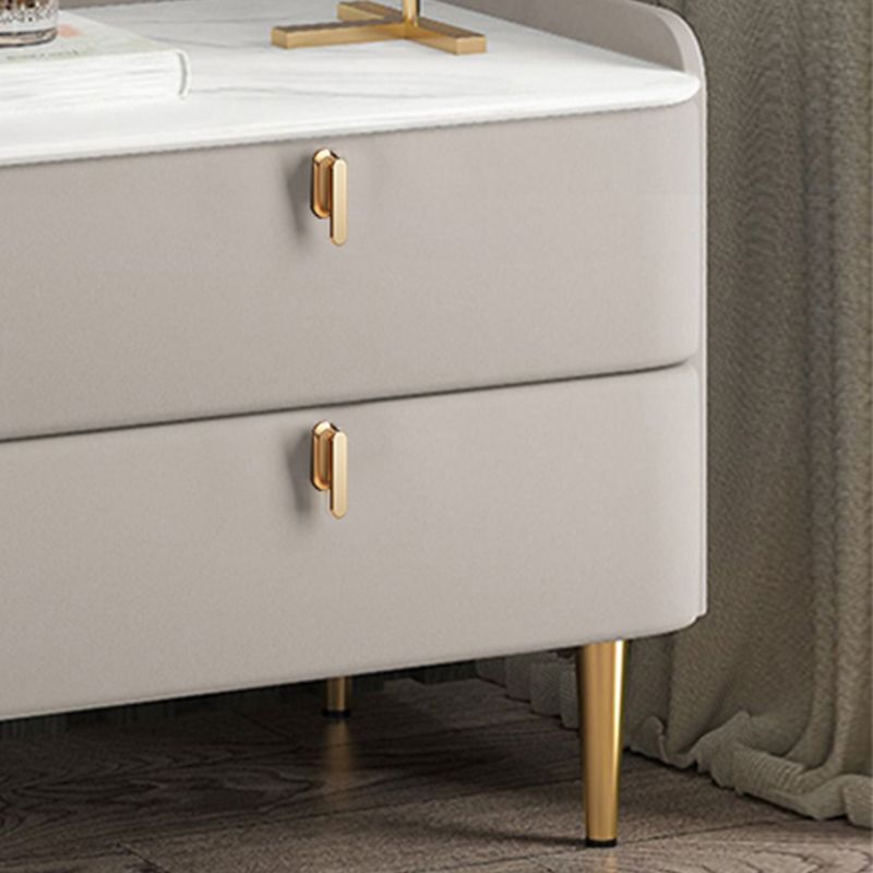 Tablette de nuit en bois à deux titres de 20 "de haut avec les jambes