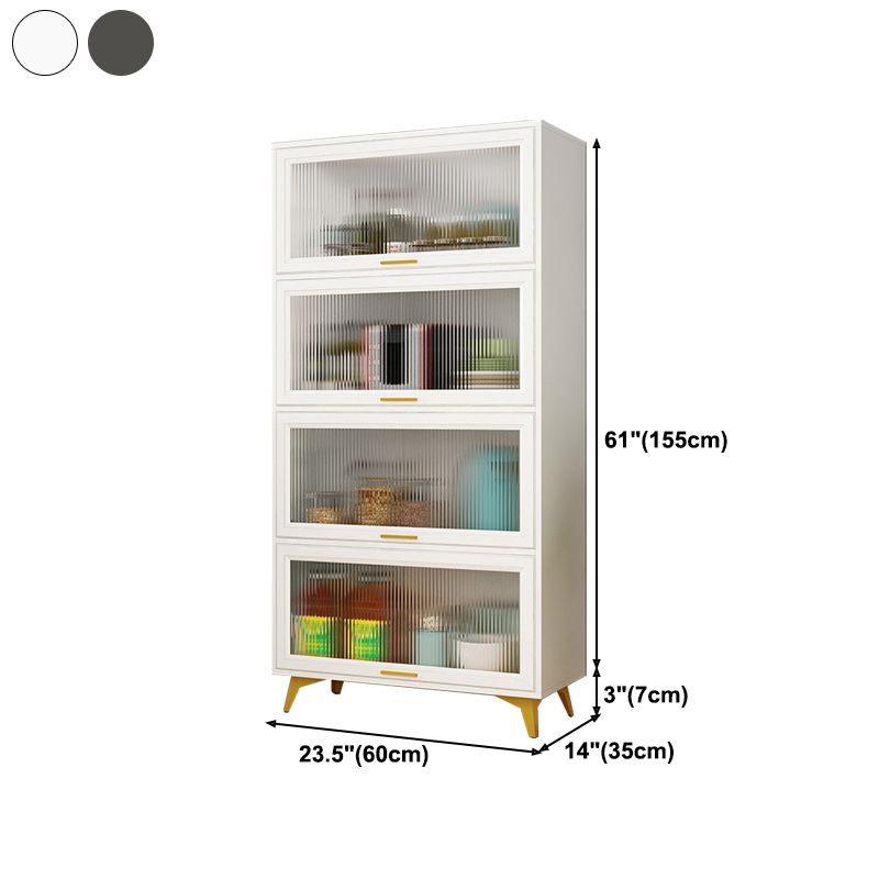 Sideboard in legno ingegnerizzato in stile glam Sideboard in vetro in vetro per soggiorno