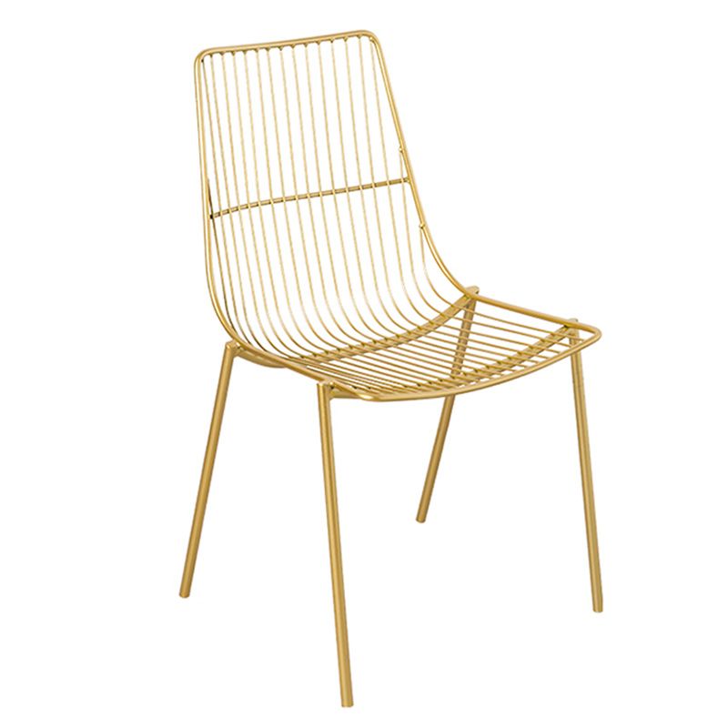 Glam Style Dining Chair Metal Windsor Back Dining Side Chair for Dining Room Clearhalo 'Dining Chairs' 'Dining Tables & Seating' 'dining_chair' 'furn' 'furn_dining_chair' 'Furniture' 'furniture_dining_chair' 'Kitchen & Dining Furniture' 1200x1200_e3e5aa62-65a4-4688-95ca-f18993247e1c