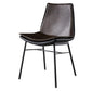 Industrial Style Leather Dining Chairs Solid Back Armless Side Chairs (Set of 2) Clearhalo ' kitchen&dining_furn' 'Dining Chairs' 'Dining Tables & Seating' 'dining_chair' 'furn' 'furn_dining_chair' 'Furniture' 'furniture_dining_chair' 'Kitchen & Dining Furniture' 'kitchen' 1200x1200_e3e5c3a3-103e-49d2-8ce7-27629b5c226e