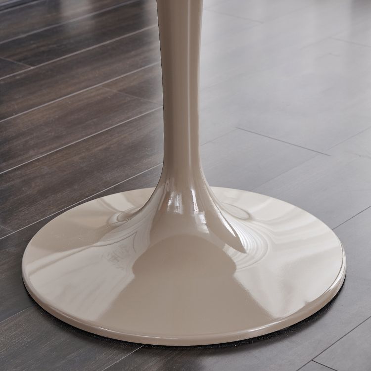 Round Shape Tulip Base Table Luxury White Tone Fixed Table with Sintered Stone Clearhalo ' dining_table' 'Dining Tables & Seating' 'Dining Tables' 'furn' 'furn_dining_table' 'Furniture' 'furniture_dining_table' 'Kitchen & Dining Furniture' 'kitchen&dining_furn' 'kitchen' 'kitchen_dining_table' 1200x1200_e3e5f725-3467-4258-8c6b-4b0c0e89aafe