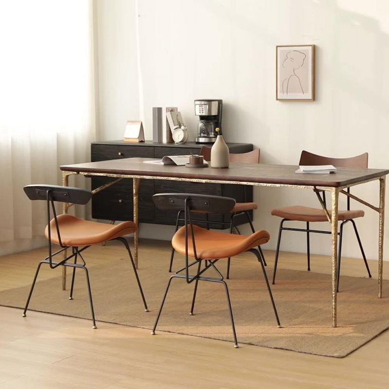 Rectangle Oak Solid Wood Furniture Luxury Style Dining Room Collection Clearhalo 'Dining Tables & Seating' 'Dining Tables' 'dining_table' 'furn' 'furn_dining_table' 'Furniture' 'furniture_dining_table' 'Kitchen & Dining Furniture' 'kitchen' 'kitchen_dining_table' 1200x1200_e3e62649-2e8e-4900-b5fb-b137ba734868