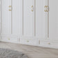 White Hinged Wardrobe Cabinet Engineered Wood Wardrobe Armoire