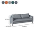 Quadratarm Faux Ledersofa Id Century Lose Rücken -Einzelkissen -Sofa