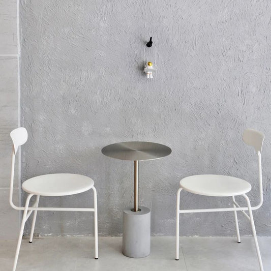 Tavolino moderno in metallo del piedistallo della metà secolo