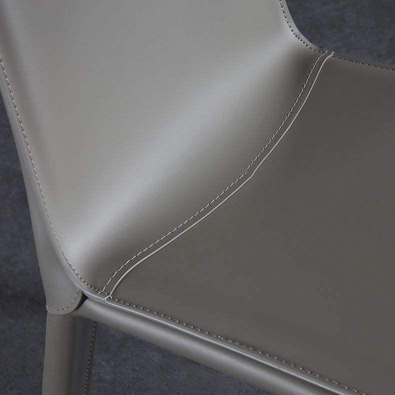 Modern Style Side Chair Faux Leather Solid Back Dining Chair for Home Clearhalo 'Dining Chairs' 'Dining Tables & Seating' 'dining_chair' 'furn' 'furn_dining_chair' 'Furniture' 'furniture_dining_chair' 'Kitchen & Dining Furniture' 1200x1200_e3e9fcfe-31e7-4987-970d-561494d9c79b