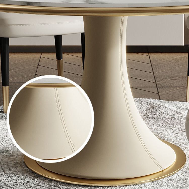 Traditional Round Luxury Dining Table White Sintered Stone Table with White Pedestal Base Clearhalo ' dining_table' 'Dining Tables & Seating' 'Dining Tables' 'furn' 'furn_dining_table' 'Furniture' 'furniture_dining_table' 'Kitchen & Dining Furniture' 'kitchen&dining_furn' 'kitchen' 'kitchen_dining_table' 1200x1200_e3ea003c-e62f-4427-9c54-4f40e5a333fe