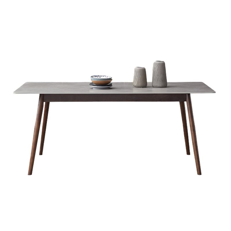 Solid Wood Mid-Century Modern Table Rectangle Sintered Stone Table for Dining Room Clearhalo ' dining_table' 'Dining Tables & Seating' 'Dining Tables' 'furn' 'furn_dining_table' 'Furniture' 'furniture_dining_table' 'Kitchen & Dining Furniture' 'kitchen&dining_furn' 'kitchen' 'kitchen_dining_table' 1200x1200_e3ec1367-4ba6-4a5a-821b-8f7fbbd6af48