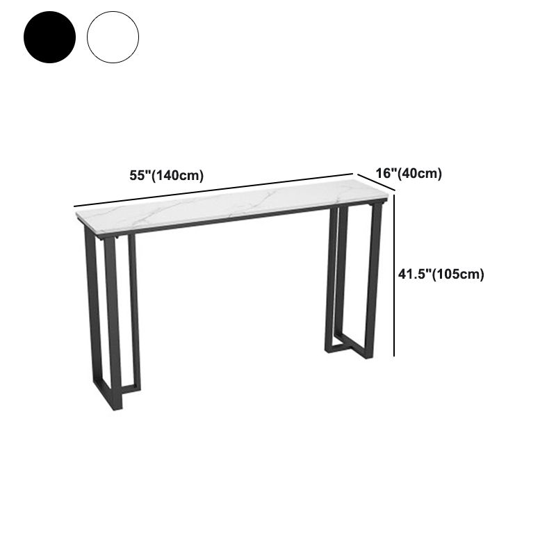 Rectangle Industrial Style Bar Table 42-inch Height Iron Pedestal Bistro Table Clearhalo 'Bar Furniture' 'Bar Tables' 'bar_tables' 'furn' 'furn_bar_tables' 'Furniture' 'furniture_bar_tables' 'Kitchen & Dining Furniture' 1200x1200_e3ec73c7-2eb4-4028-96fb-a5156f2407b4