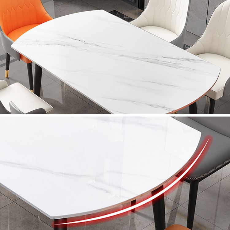 Round Traditional Luxury Dining Table Sintered Stone Table with 4 Black Legs Clearhalo ' dining_table' 'Dining Tables & Seating' 'Dining Tables' 'furn' 'furn_dining_table' 'Furniture' 'furniture_dining_table' 'Kitchen & Dining Furniture' 'kitchen&dining_furn' 'kitchen' 'kitchen_dining_table' 1200x1200_e3ed8727-164e-4855-b464-016d332cc495