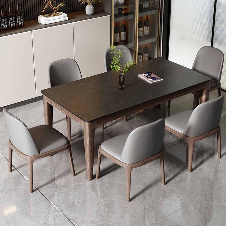 Modern Rectangle Stone Dining Table Solid Wood Legs for Dining Room Clearhalo 'Dining Tables & Seating' 'Dining Tables' 'dining_table' 'furn' 'furn_dining_table' 'Furniture' 'Kitchen & Dining Furniture' 1200x1200_e3ef4fa2-5218-4545-ad39-01b3c5b8a7ad