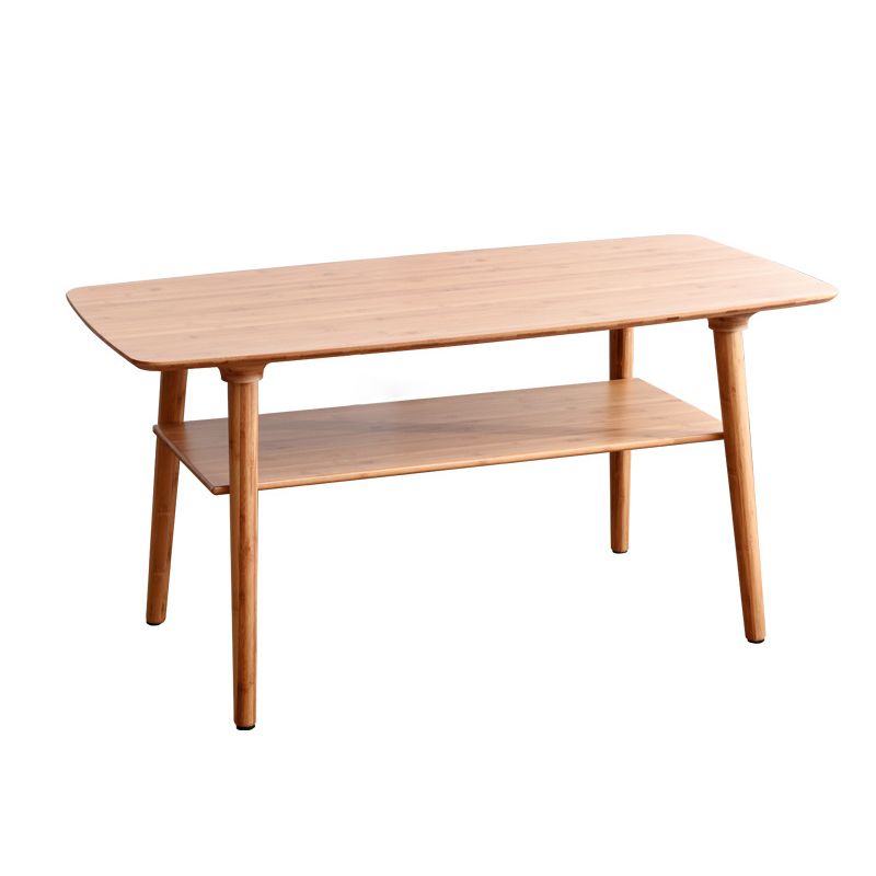 Scandinavian Style Coffee Cocktail Table Solid Wood 4 Legs Coffee Table Clearhalo 'Coffee & Accent Tables' 'Coffee Tables' 'coffee_tables' 'furn' 'furn_coffee_tables' 'Furniture' 'Living Room Furniture' 1200x1200_e3efdfaa-4622-44c6-9a01-932f0c228bf2