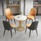Glam Metal Dining Room Chair Faux Leather Parsons Chairs for Home Use Clearhalo 'Dining Chairs' 'Dining Tables & Seating' 'dining_chair' 'furn' 'furn_dining_chair' 'Furniture' 'Kitchen & Dining Furniture' 1200x1200_e3efe086-5c28-4df0-aef1-4f9e49f250bd