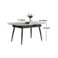 Modern Stone and Steel Dinette Set 1/4/5/7 Pieces Indoor Dining Table Set