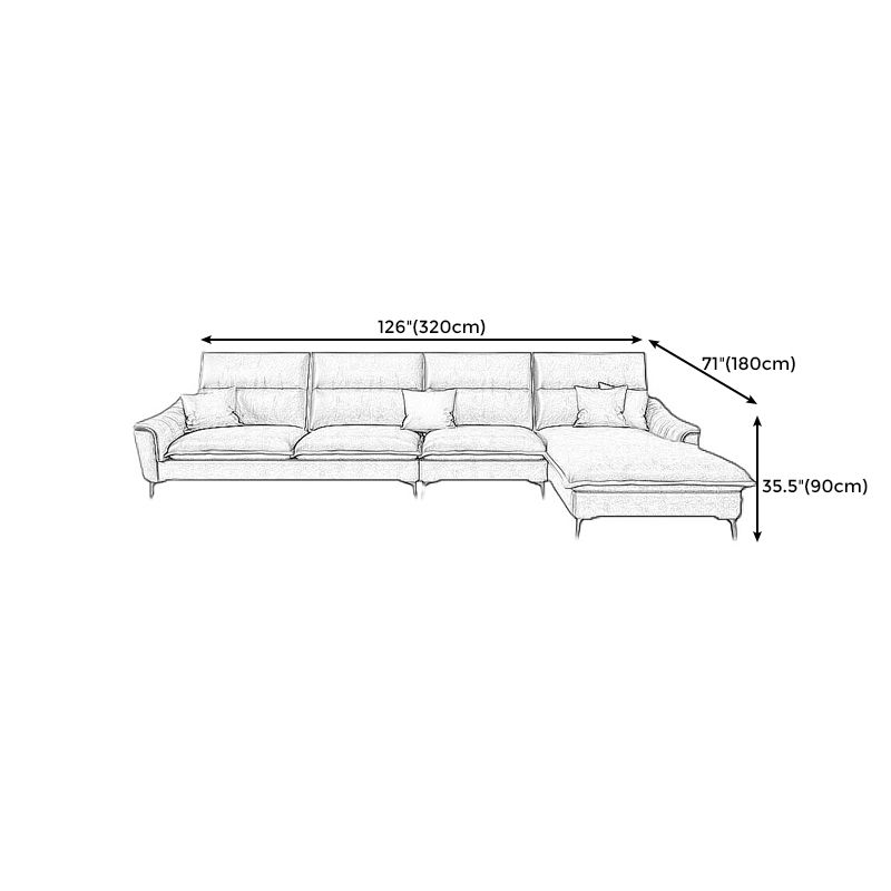 Faux Leather High Back Pillow Top Arm Sectional with Waterproof and Stain-Resistant Clearhalo 'furn' 'furn_sectionals' 'Furniture' 'furniture_sectionals' 'Living Room Furniture' 'Sectionals' 1200x1200_e3f1121c-a68b-423a-a2b2-e6ad348b6e14