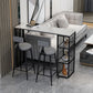 Modern 1/3 Pieces Bar Table Set Rectangle Stone Counter Table with Stools for Living Room Clearhalo 'Bar Furniture' 'furn' 'furn_home_bar_bar_sets' 'Furniture' 'Home Bars & Bar Sets' 'home_bar_bar_sets' 'Kitchen & Dining Furniture' 1200x1200_e3f14eaa-eae0-4ce4-a8d7-a9a4dd886d6c