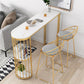 Contemporary Stone Storage Bistro Dining Table Double pedestal Indoor Patio Bar Table Clearhalo 'Bar Furniture' 'Bar Tables' 'bar_tables' 'furn' 'furn_bar_tables' 'Furniture' 'furniture_bar_tables' 'Kitchen & Dining Furniture' 1200x1200_e3f3080a-9aac-4b3e-8ac2-35f094b09aeb