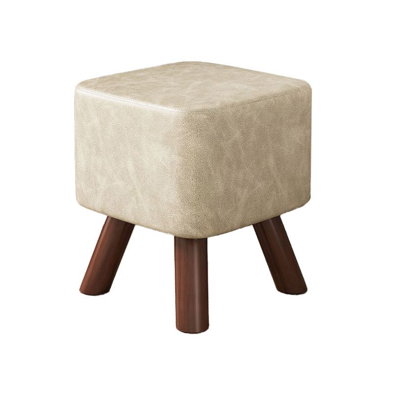Faux Leather Standard Square / Round Pure Color Standard for Drawing Room Clearhalo 'furn' 'furn_ottomans_poufs' 'Furniture' 'Living Room Furniture' 'Ottomans & Poufs' 'ottomans_poufs' 1200x1200_e3f351bc-bcaa-4037-a9af-6b46bea63db2