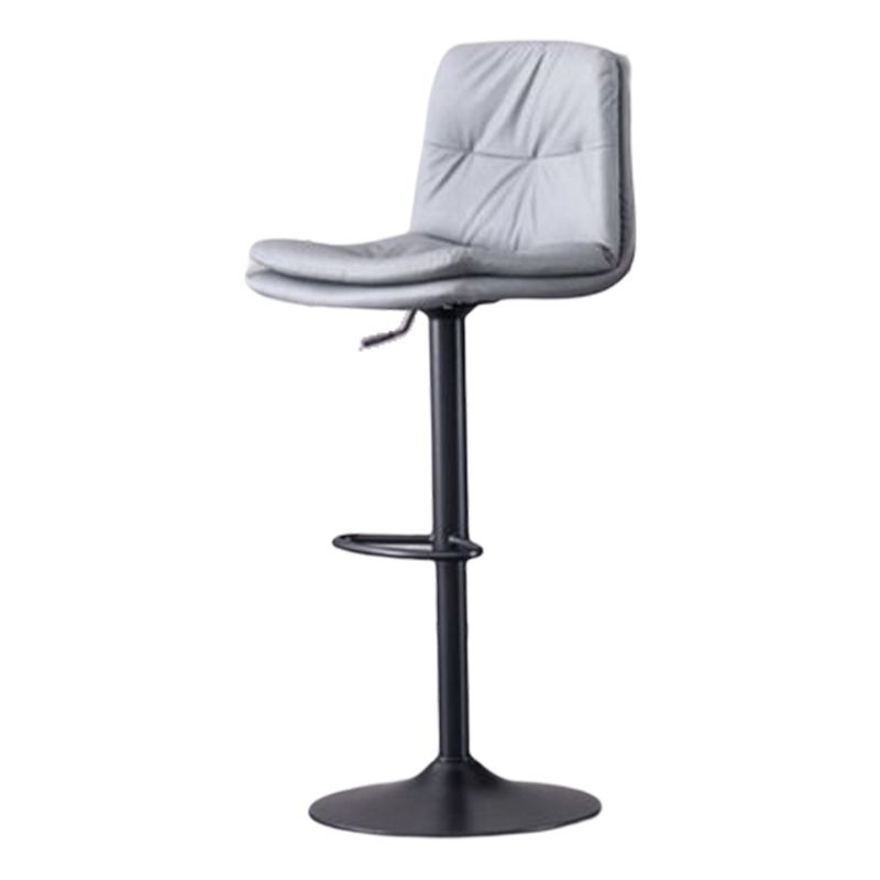 Contemporary Liftable Bar-stool PU Leather Bar Stool with Metal Legs Clearhalo 'Bar Furniture' 'Bar Stools' 'bar_stools' 'furn' 'furn_bar_stools' 'Furniture' 'furniture_bar_stools' 'Kitchen & Dining Furniture' 1200x1200_e3f3f204-6cd2-48fe-b4a6-f60e8fdc2fb4