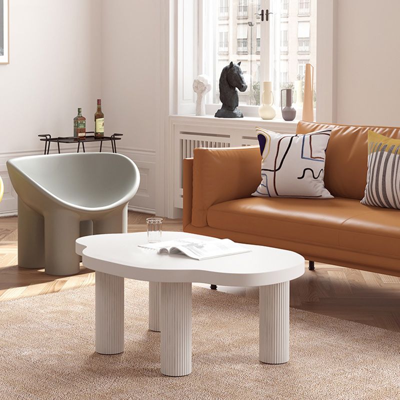 Contemporary White Coffee Cocktail Table Rectangle Wood Coffee Table Set Clearhalo 'Coffee & Accent Tables' 'Coffee Tables' 'coffee_tables' 'furn' 'furn_coffee_tables' 'Furniture' 'Living Room Furniture' 1200x1200_e3f47a3d-d2db-426c-98fb-6c77ad9baf98