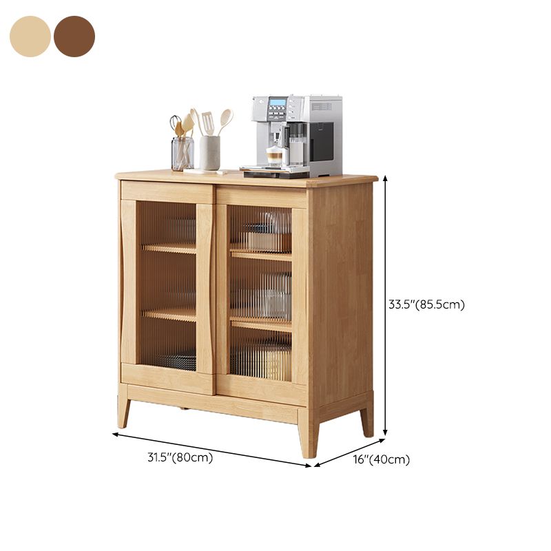 Tavolo da buffet in stile moderno in legno massiccio da 31,7 pollici con armadi