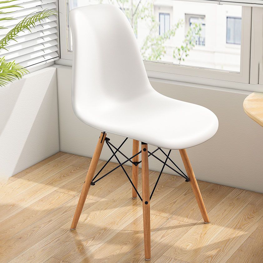 Contemporary Modern Wood Indoor-Outdoor Side Chair Solid Back Chair Clearhalo ' kitchen&dining_furn' 'Dining Chairs' 'Dining Tables & Seating' 'dining_chair' 'Furniture' 'furniture_dining_chair' 'Kitchen & Dining Furniture' 'kitchen' 1200x1200_e3f4f419-7a96-47aa-97ba-54a4b199f097